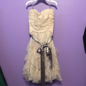 Champagne Colored Homecoming Dress